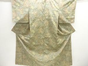 唐花模様織り出し西陣お召着物